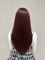 アース 金山店(HAIR&MAKE EARTH)&nbsp;艶感ボルドーレッドストレート