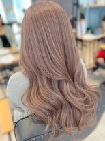 リアン 本厚木(LIAN) 透明感暖色カラー ブリーチダブルカラーピンクベージュ