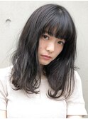 【mee.】 重ためロング 就活カラー
