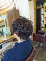 キュウヘアー(KYUU HAIR)&nbsp;ショート×スタイリッシュパーマ×ハイライト