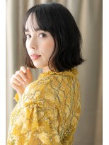 カバーヘア ブリス 戸田公園西口店(COVER HAIR bliss)&nbsp;バレイヤージュ外ハネカールくびれボブTb1戸田公園20代30代40代