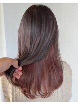 アリア バイ アルティナ(alia by artina)&nbsp;インナーカラーピンクバイカラーツートンカラーチェリーブラウン