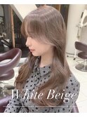 【レイヤーロング】シルキーベージュ似合わせカットフルバング