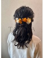 【ハーフアップ】結婚式/二次会/同窓会/銀座/有楽町/ヘアセット