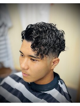 フジヤマバーバーショップ エビス(FUJIYAMA BARBER SHOP ebisu) 大人アップバングパーマ【ebisu】