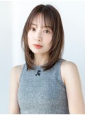 顔周りレイヤー韓国へア透明感カラー髪質改善トリートメント