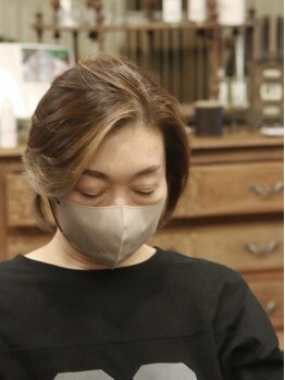 ヘアーメイクフィール アンド アール(Hair Make feel and R)の写真/髪、頭皮に優しい薬剤を使用したグレイカラー！気になり始めた白髪には、白髪ぼかしハイライトも人気です！