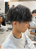 マッシュスパイラルパーマツイストスパイラル波巻きメンズ