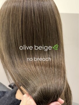 ジーナ 渋谷神南(Zina) ◎ブリーチなし/オリーブベージュ◎透明感/オリーブ/艶カラー