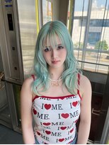 ガルボ ヘアー(garbo hair)&nbsp;ミントカラーハイトーン寒色カラー