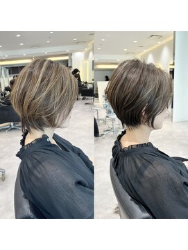 バンプ ギンザ(BUMP GINZA) 30代40代50代絶壁解消ひし形白髪ぼかし大人ショートボブ