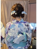 ヘアーメイクサロン ソエル(Sowelu) 浴衣ヘア　ツインお団子