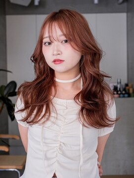 テクネ 天神大名(techne) 天神大名今泉くびれレイヤーウルフ顔まわりカット韓国風巻き髪