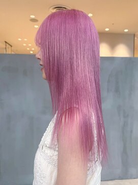 アルバム 新宿(ALBUM SHINJUKU) ハイトーンロングおくれ毛顔周りレイヤー_ba561792