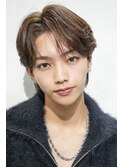 メンズカットメンズヘアシースルーマッシュダウンパーマ