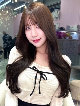 アディション 新宿(ADITION) 前髪カット×ブラウンカラーで小顔魅せ×似合わせカラー/新宿n