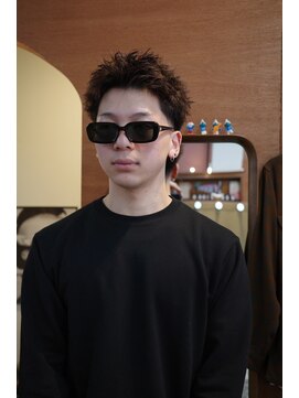 エディ(Edy) メンズスパイキーショート刈り上げジェットモヒカン眉毛カット