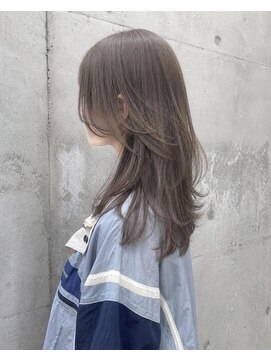 トクテ 高円寺(tokute) くびレイヤーエモージュ前髪モテベージュレイヤーミディ/高円寺