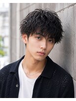 MEN's Baguz MEN'Sカット/ MEN'Sパーマ/ MEN'Sカラー 韓国風マッシュ×無造作束感ニュアンスパーマレイヤートレンド