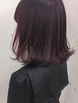 ブルーフェーセス 表参道(blue faces) 『bluefaces』ダークチェリーピンク×外ハネボブ