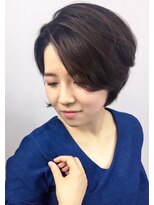 松本平太郎美容室 土浦パートワン(PART1)&nbsp;ワンサイドショートボブ　【土浦店】×30代