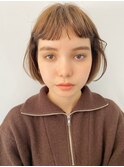 ショートバング　ミニボブ