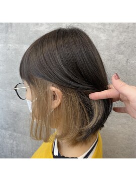 キャラ シャローネ 池袋(Chara Chalone) 明度差のあるインナーカラー【池袋駅/池袋】