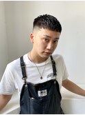 韓国マッシュスペインカールスパイキーショートブルーブラック
