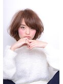 小顔に見せるひし形ショートボブ◇デジタルパーマ◇20代30代40代