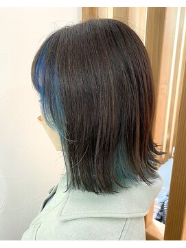 アトリエジーニー(atelier GENIE) インナーカラー &切りっぱなしボブ