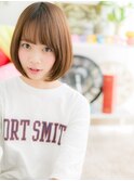 【macaron】愛され大人のふんわり前下がりぶつ切りボブa
