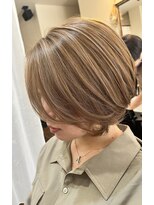 ファンド 千葉(fand)&nbsp;グレージュカラー/ボブルフミニボブココアベージュ/つよき