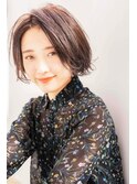 シンプルボブ・ダークアッシュ・髪質改善・白髪染め