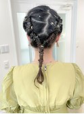 ミディアムヘア暗めカラーグランマッシュデザインカラー