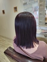 フゥカ 売市店(fuka)&nbsp;切りっぱなしスタイル×ラベンダーカラー×艶カラー