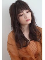 ソレイユ シンサカエ(SOLEIL SHINSAKAE)&nbsp;サイドバングがポイントのロングウェーブスタイル☆