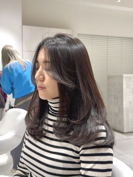 ザックギンザ(ZACC ginza) ミディアム/セミロング/グレージュ/レイヤー/ワンカール/毛流れ