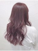 ラベンダーピンク韓国ヘアくびれ20代30代40代　原宿表参道