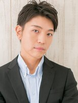 モッズヘア メン 上尾東口店(mod's hair men)&nbsp;COOLな七三分けアッシュ刈り上げビジカジショートV上尾