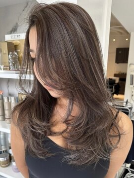 ヘアーサロングランデ(HAIR SALON GRANDE) ハイライトカラーミルクティーベージュレイヤーカット