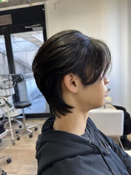 アプシー 南が丘本店(apsee) マッシュウルフ/黒髪/ウルフカット