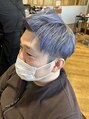 オーバルヘアー ルポ(OVAL hair repos)&nbsp;ダブルカラー/アップバング/ブルーアッシュ
