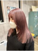 パールピンク×レイヤーカット