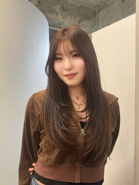 エン 亀岡大井店(en) 顔周りlayer × ベージュカラー