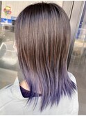 グラデーションイルミナカラーグレージュオリーブパープル堺東