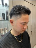 調布ボウズおしゃれ坊主スキンフェード大人オールバック刈り上げ