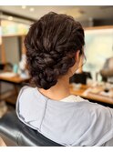 結婚式お呼ばれヘアセットアレンジ