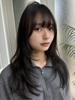 ディーバ 渋谷(D.I.E.V.A)&nbsp;韓国ヘア顔周りカットレイヤーカットくびれボブブルーブラック