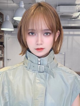 アグ ヘアー マハロ 矢巾店(Agu hair mahalo) 《Agu hair》耳掛けショートボブ×numberA.ケアオイルスリーク