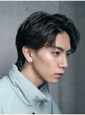 原宿ニュアンスパーマ毛流れヘアセンターパート大人ビジネスヘア